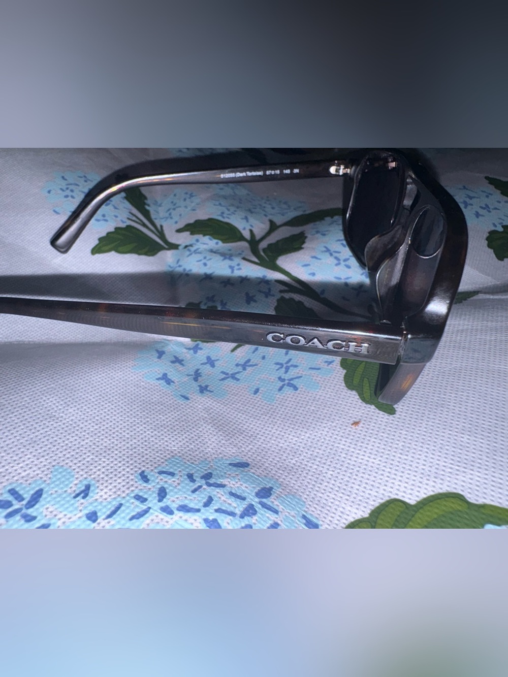 Coach Brown Tortoise Shell Logo Sunglasses